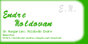 endre moldovan business card