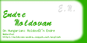 endre moldovan business card